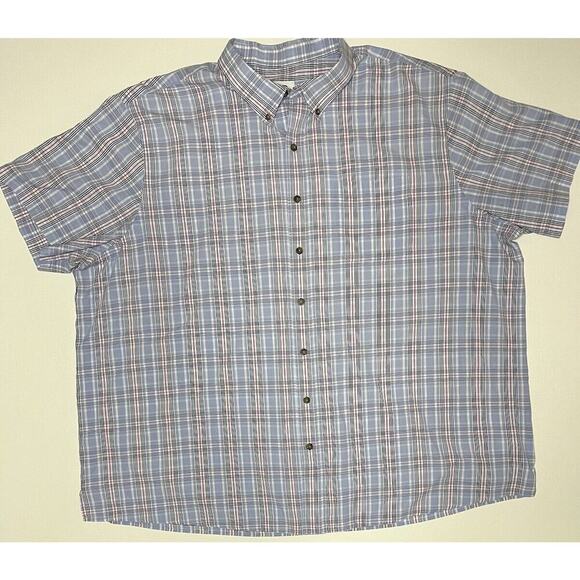 HB Other - HB Shirt 3XL Light Blue, Dark Blue, Pink Plaided Button Down Short Sleeve Mens